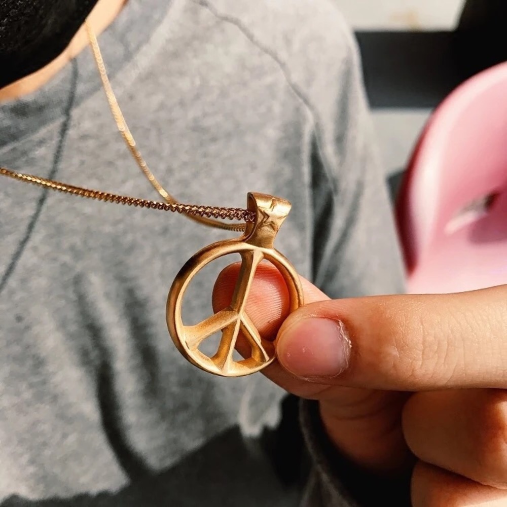 Peace sign necklace